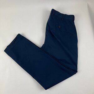 Louis Raphael Tailored Mens Dress Pants Navy Blue Flat Front